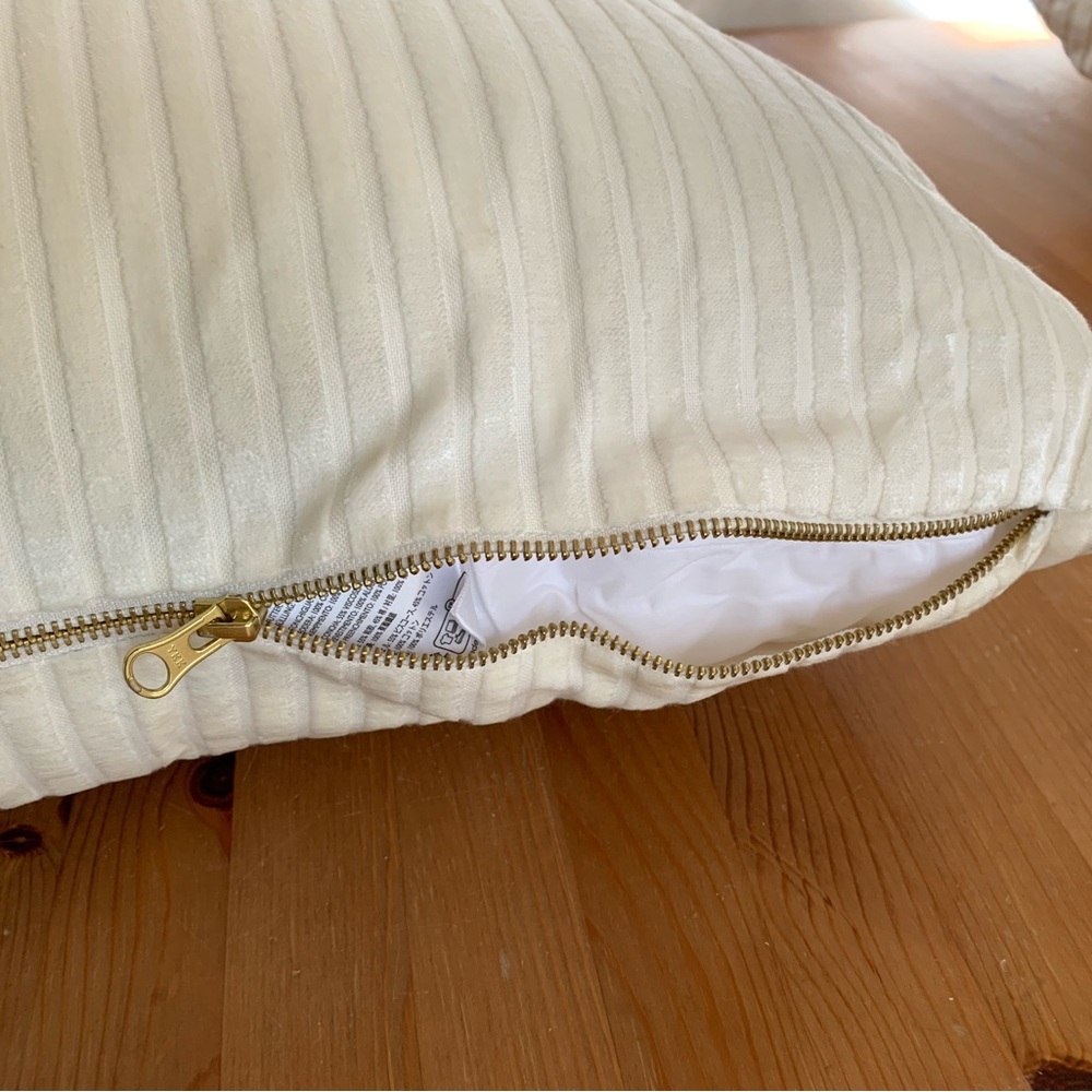 Anthropologie Fiora Ribbed Velvet Pillows - set of two with inserts.